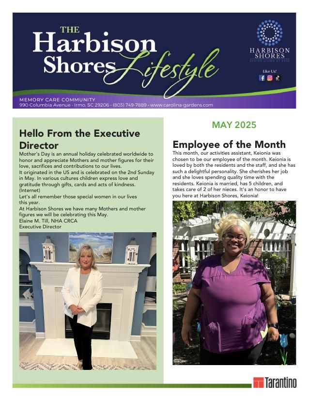 Memory Care Current Newsletter